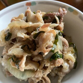 圧力鍋で《豚肉のオイスターソース炒め丼》